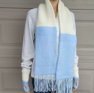 Crafter's Secret Big Idea, Easter Candy Corn 4-pc Scarf Set, Blue & Cream